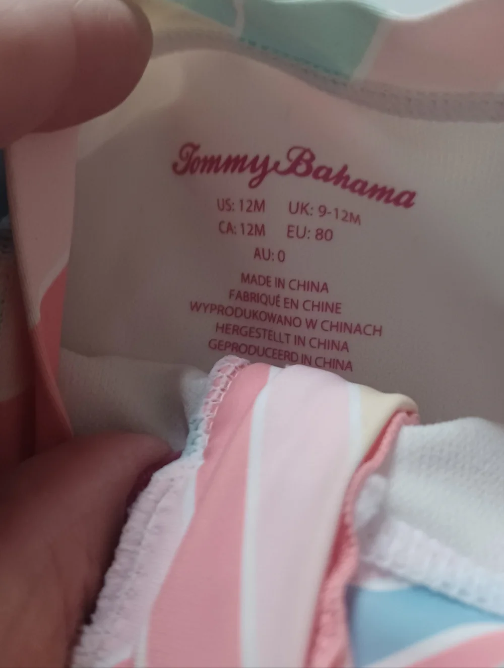 Tommy Bahama Rashguard Sz 12M Pastel Stripes